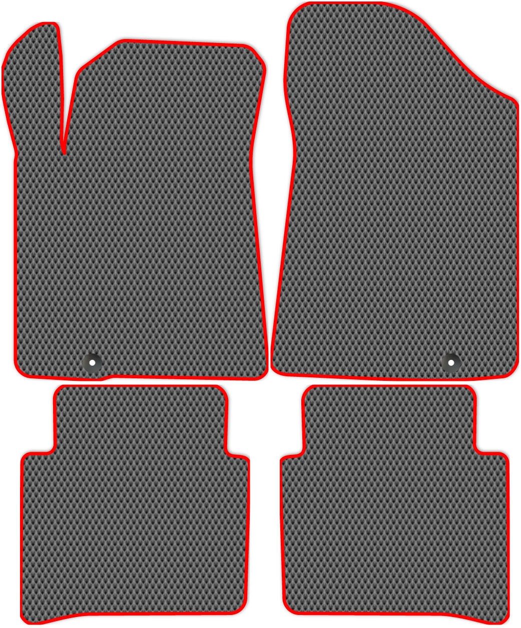 

Коврики ЭВА в салон для Nissan Teana 2 (J32) 2008 - 2014, 4 шт. серый, красный кант, 3721-S4YL-H