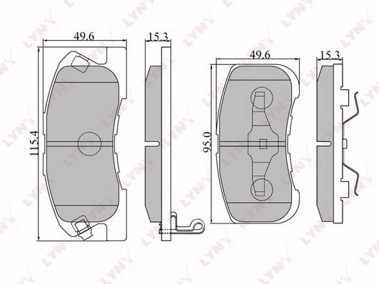 

Колодки тормозные передние дисковые Daihatsu Move/Sirion/YRV 98>05 Lynx BD2401