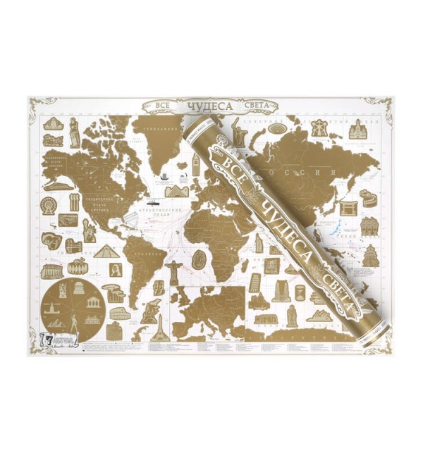

Скретч-карта мира Smart Gift Все чудеса света Gold Edition