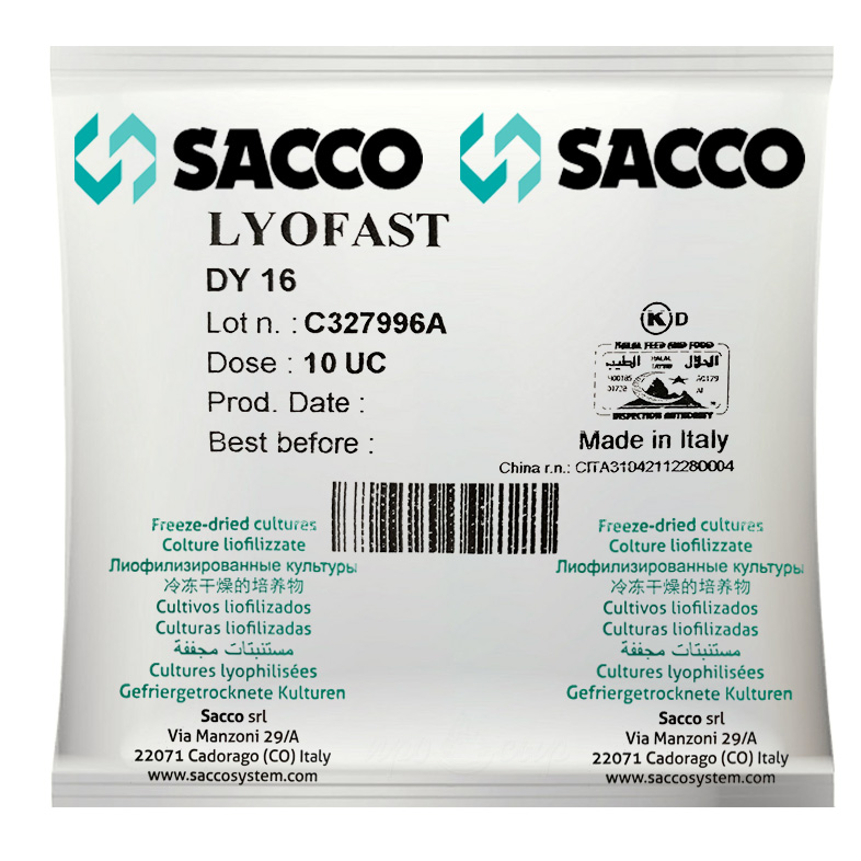 Закваска для сыра Sacco ароматообразующая DY 11, 16 - 10 U на 20000 литров молока