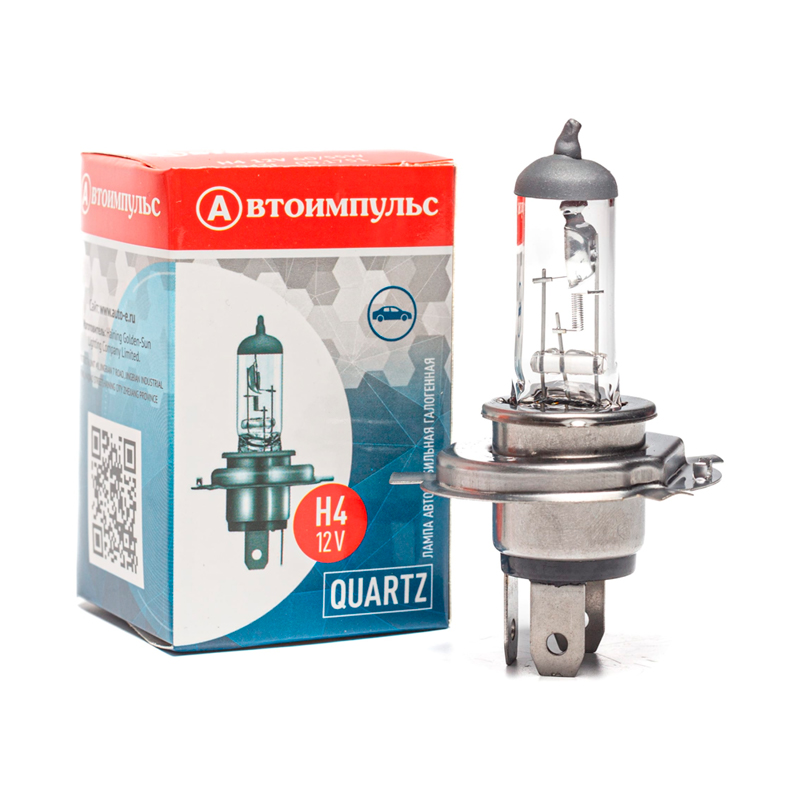 Autoimpuls Автолампа галогенная QUARTZ H4 12 В 60/55W P43t H4 12-60/55 (43ц)