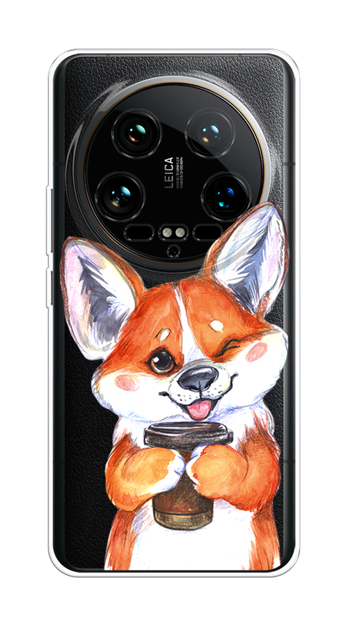 

Чехол на Xiaomi 14 Ultra "Корги с кофе", Оранжевый;белый, 321850-1
