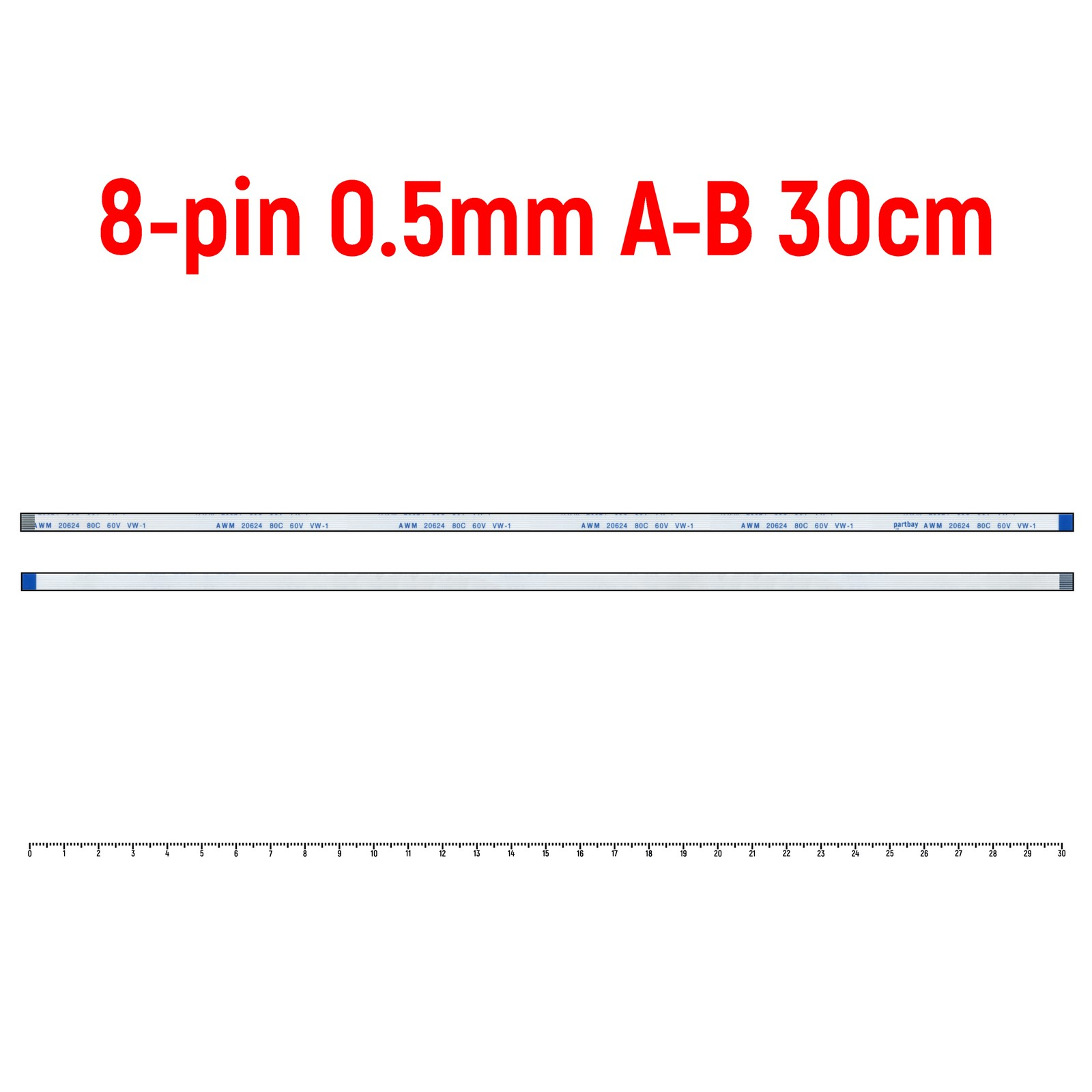 

Шлейф FFC 8-pin Шаг 0.5mm Длина 30cm