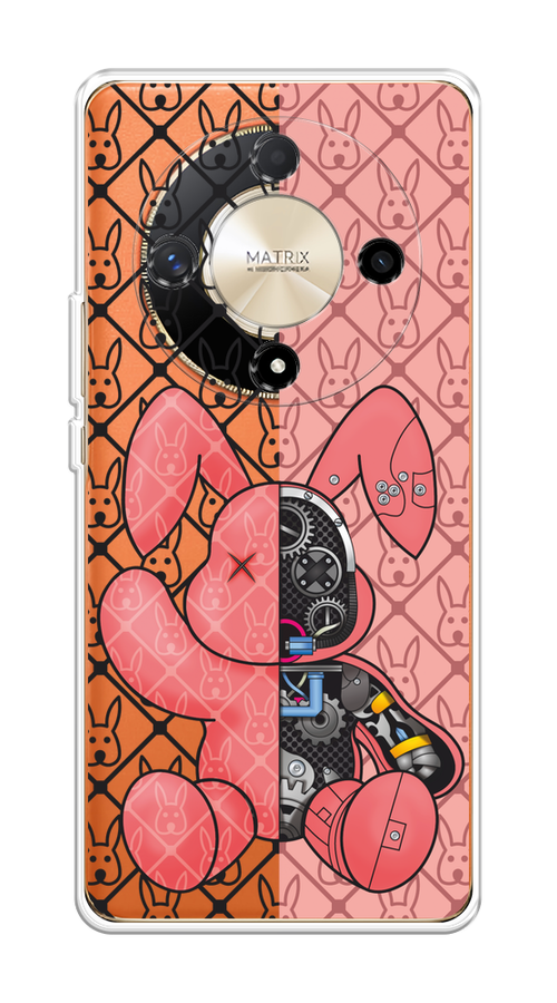 

Чехол на Honor X9B "Киборг-заяц розовый", Розовый;прозрачный;черный, 6122550-1