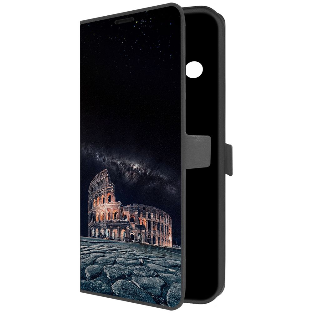 

Чехол-книжка Krutoff Eco Book для Realme 11 Pro Италия, Колизей (черный)