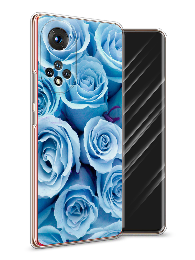 

Чехол Awog на Honor 50 "Лазурные розы", Голубой, 6105450-8