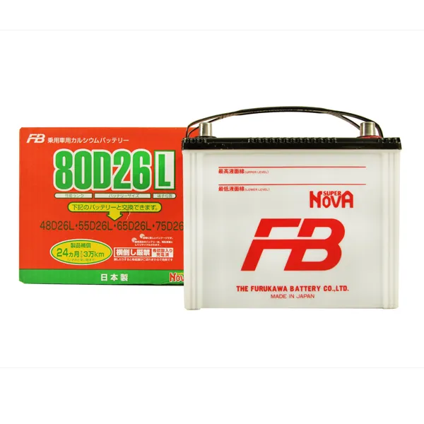 

Аккумулятор FURUKAWA BATTERY FB SUPER NOVA арт. 80D26L, Ёмкость 68 Ah, 80D26L