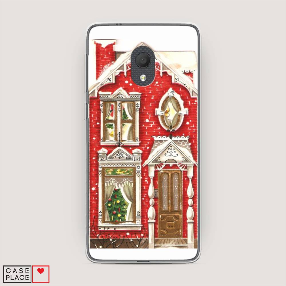 

Чехол на Alcatel 1C 5003D (2019) Пряничный домик, Белый;красный;зеленый, 170650-5
