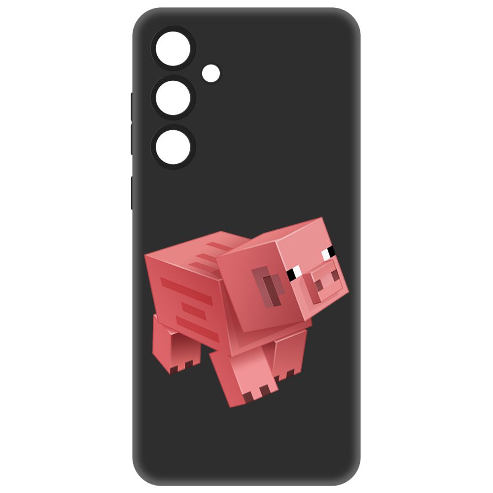 

Чехол-накладка Krutoff Soft Case Minecraft-Свинка для Samsung Galaxy A55 5G (A556) черный