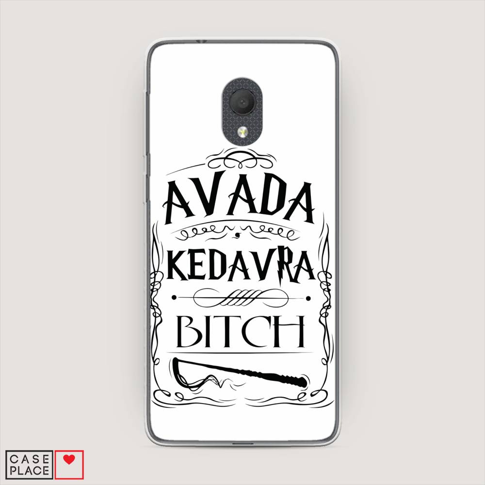 

Чехол на Alcatel 1C 5003D (2019) "Avada kedavra bitch", Белый;серый;черный, 170650-6