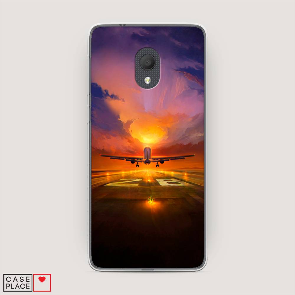 

Чехол на Alcatel 1C 5003D (2019) Самолет на посадке, Оранжевый;синий, 170650-6