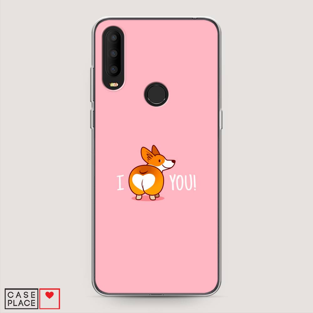 

Чехол на Alcatel 3X 5048Y (2019) "Корги I love you", Розовый;коричневый;белый, 170750-1