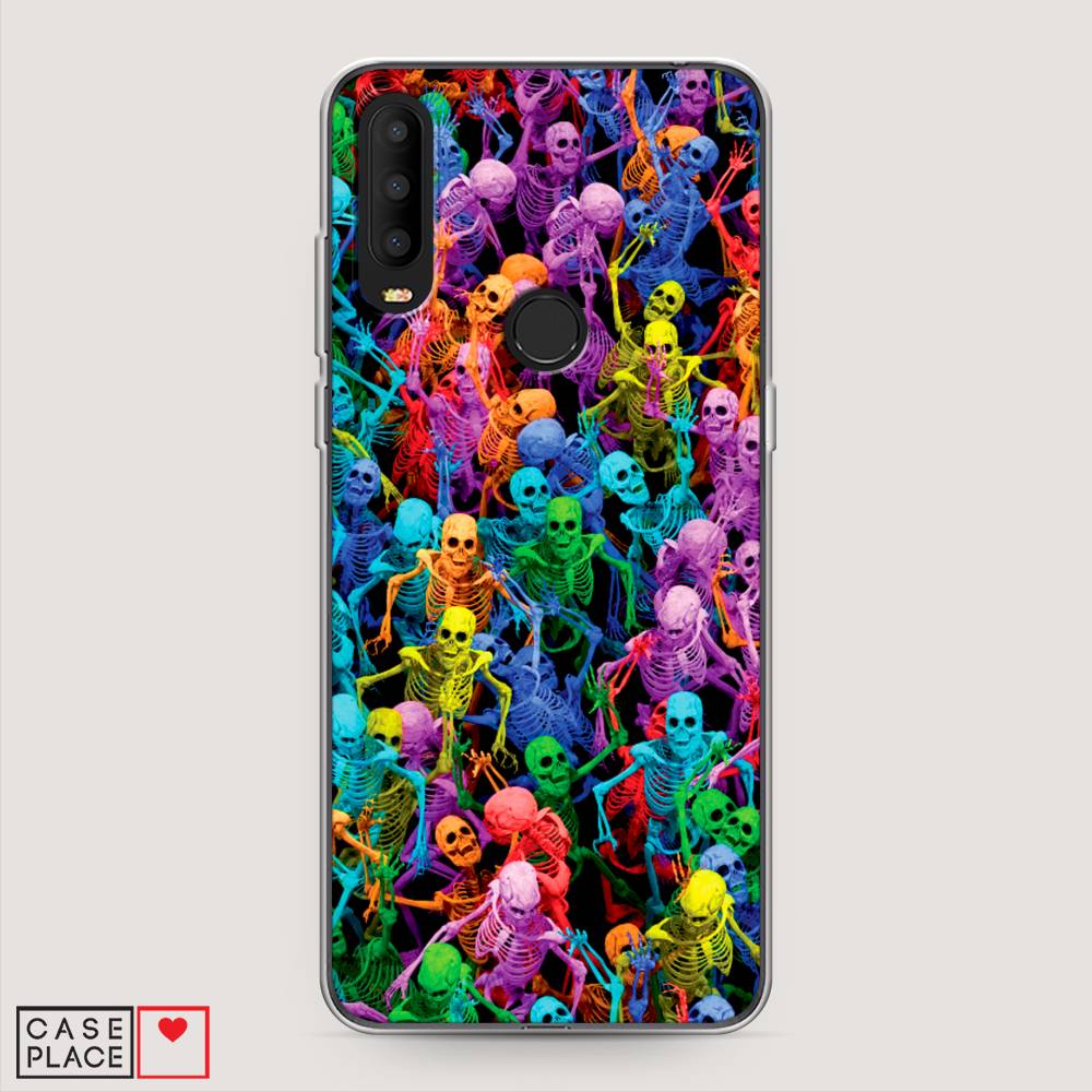 

Чехол на Alcatel 3X 5048Y (2019) "Вечеринка скелетов", Фиолетовый;желтый;оранжевый, 170750-6