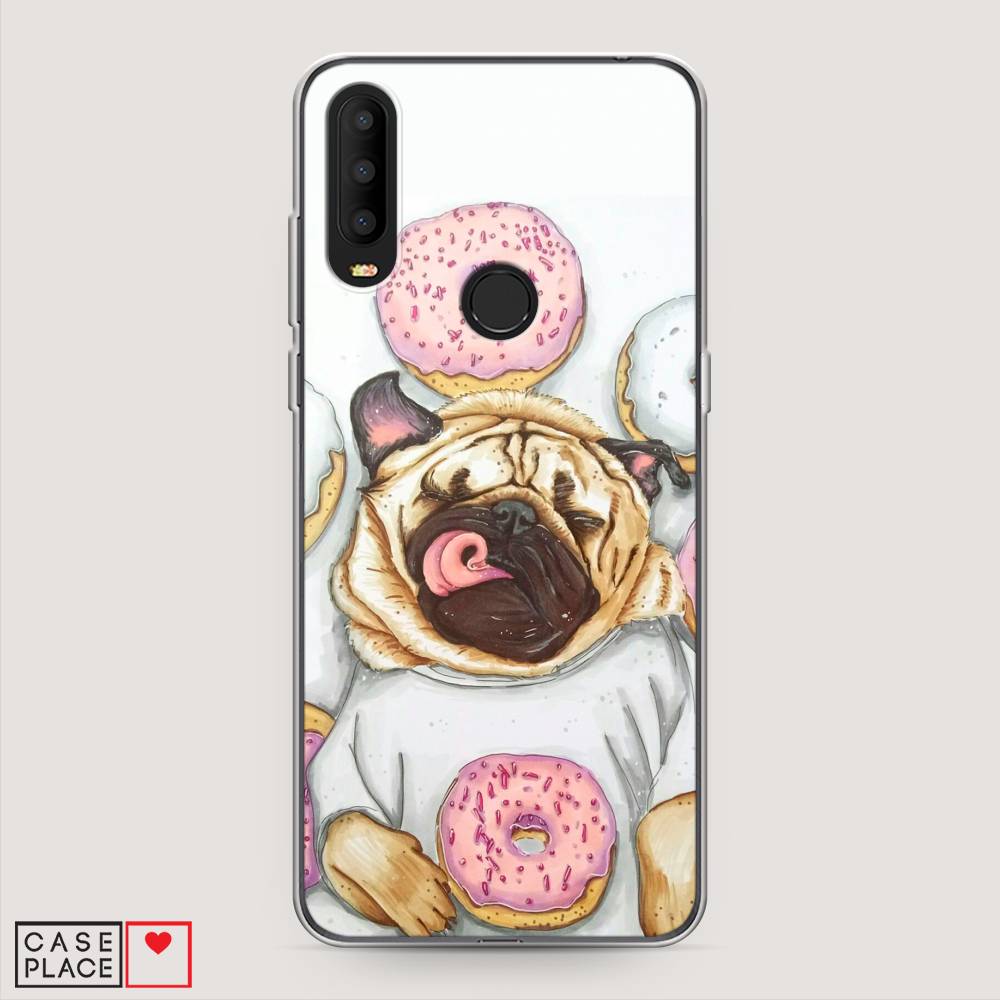 

Чехол на Alcatel 3X 5048Y (2019) "Счастливый мопс", Розовый;бежевый;коричневый, 170750-1