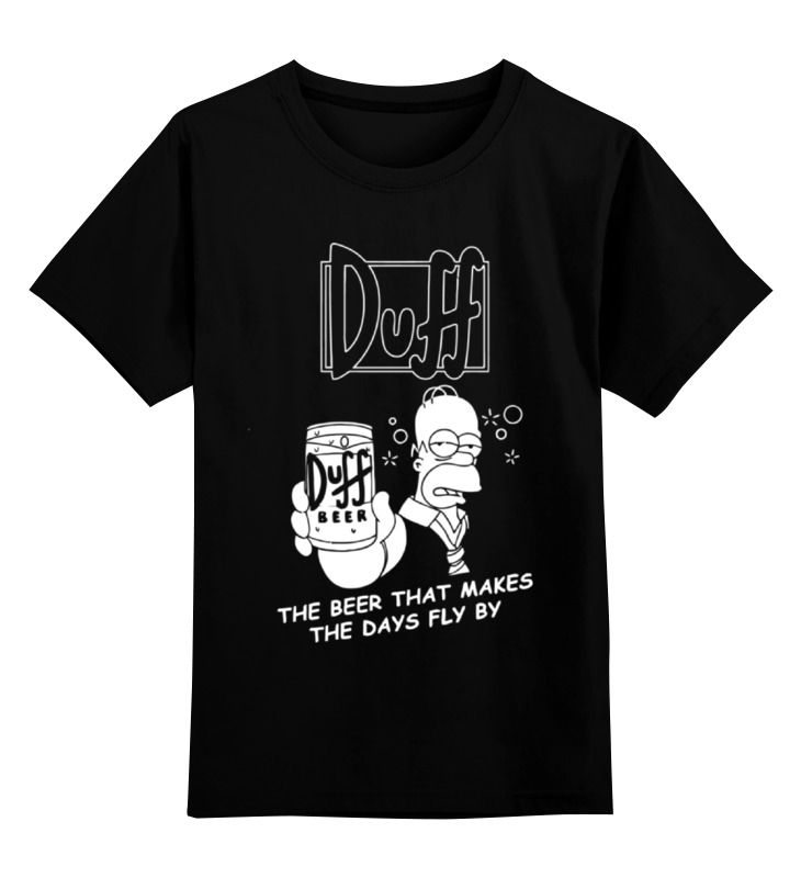 

Футболка детская Printio Гомер с пивом duff цв. черный р. 128, Гомер с пивом duff