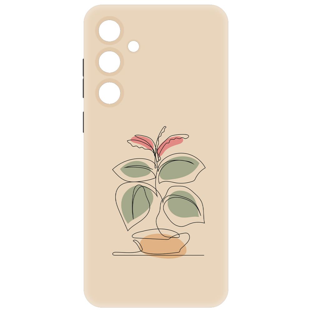

Чехол-накладка Krutoff Soft Case Цветок для Samsung Galaxy A55 5G (A556) черный
