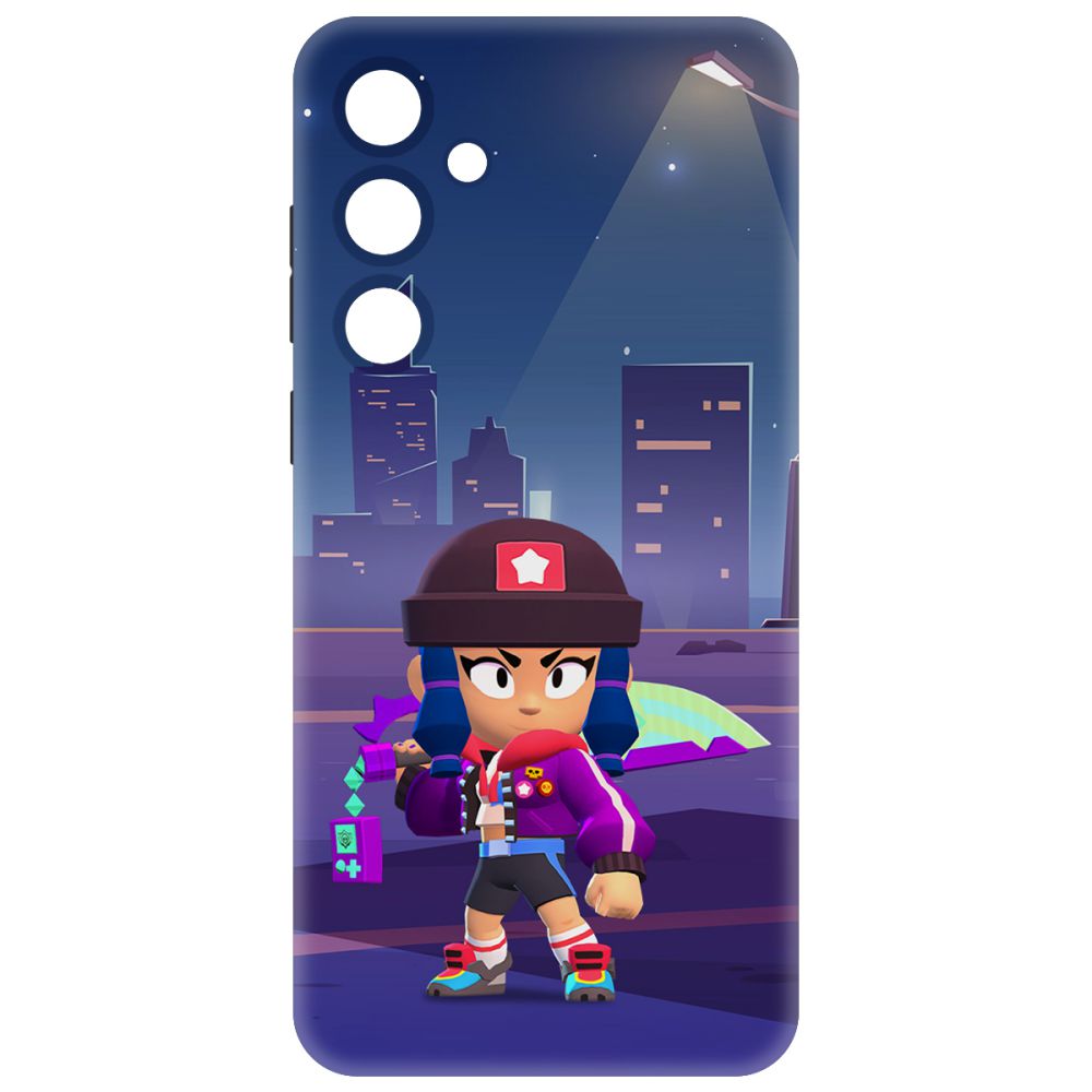 

Чехол-накладка Soft Case Brawl Stars - Героиня Биби для Samsung Galaxy A55 5G (A556), Черный