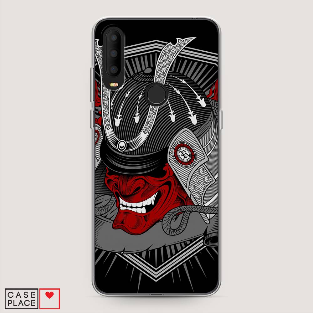 

Чехол на Alcatel 3X 5048Y (2019) "Красная маска самурая", Белый;красный;черный, 170750-4