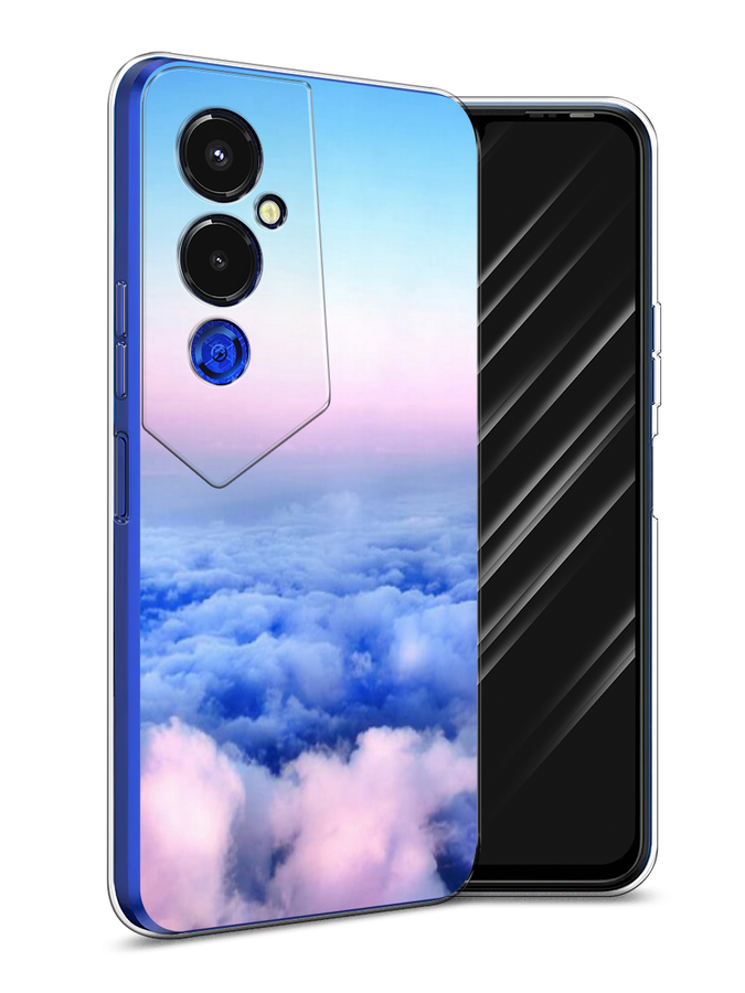 

Чехол Awog на Tecno Pova 4 pro / Техно Пова 4 Про "Облака", Голубой;розовый