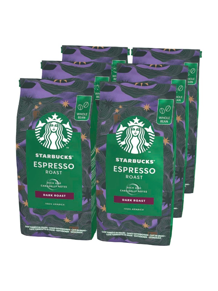 фото Starbucks dark esrpesso roast кофе в зернах 6 штук по 200г