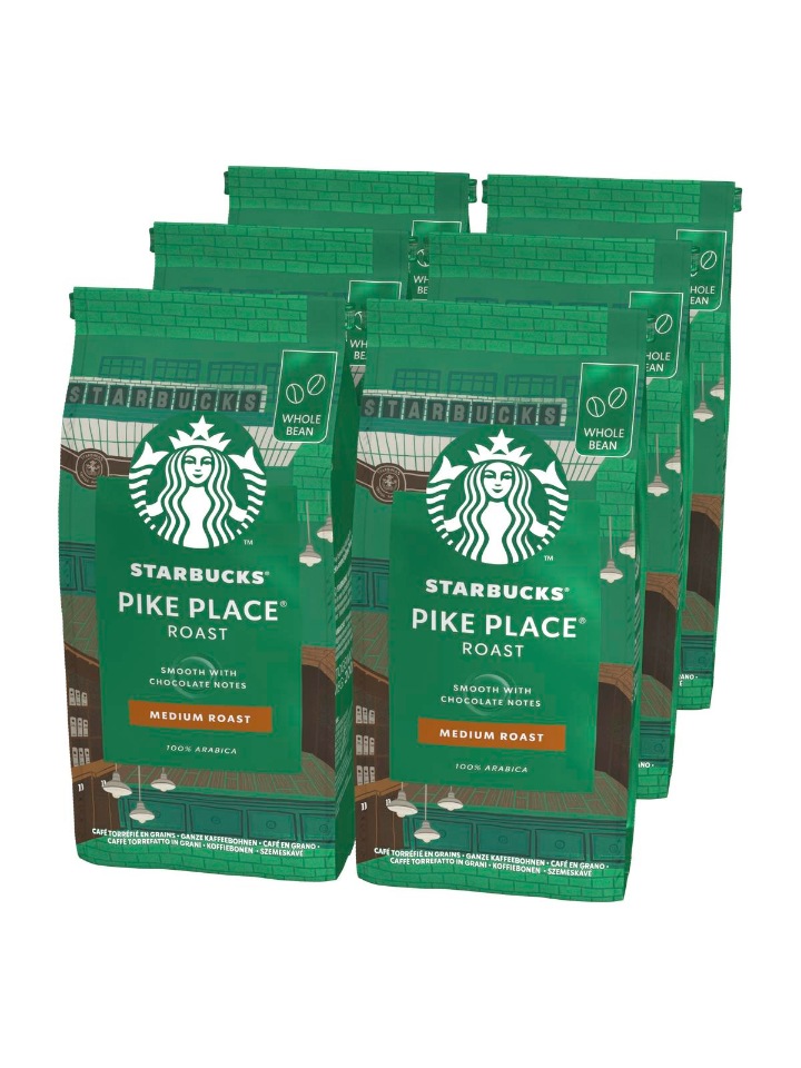 

Кофе в зернах STARBUCKS Medium Pike Place Roast 200 г х 6 шт.