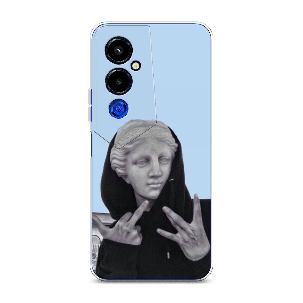 

Чехол Awog на Tecno Pova 4 pro / Техно Пова 4 Про "SWAG статуя", Голубой