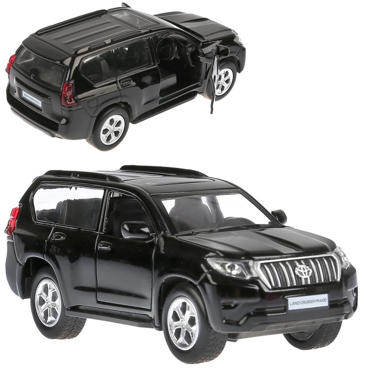 

Модель машины Технопарк Toyota Land Cruiser Prado, черная, инерцион,свет,звук PRADO-BK-SL, Черный