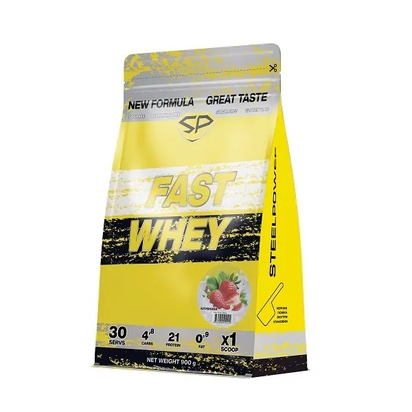 

Протеин сывороточный Steel Power Fast Whey Protein 900 г, Клубника со сливками