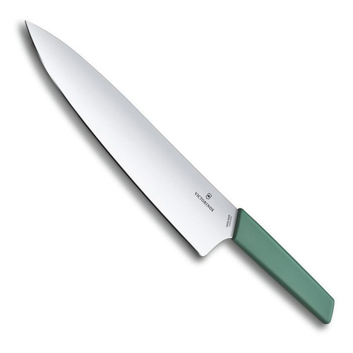 

Нож кухонный Victorinox Swiss Modern, разделочный, 250мм, заточка прямая, стальной, зелены