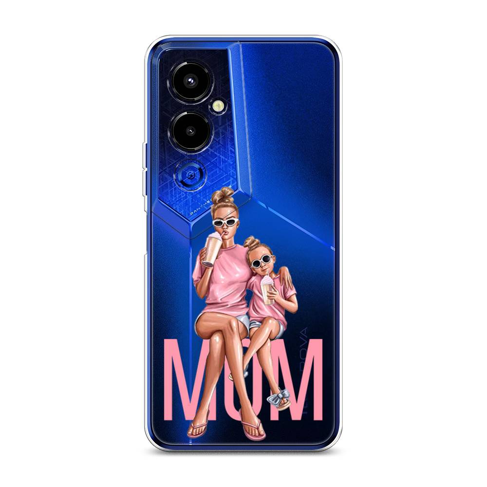 

Чехол Awog на Tecno Pova 4 pro / Техно Пова 4 Про "Lovely mom", Синий;бежевый;розовый