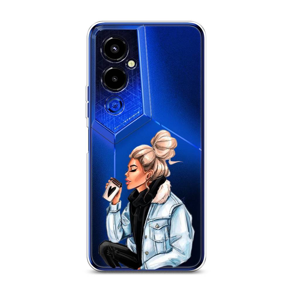 

Чехол Awog на Tecno Pova 4 pro / Техно Пова 4 Про "Cute girl", Коричневый;бежевый