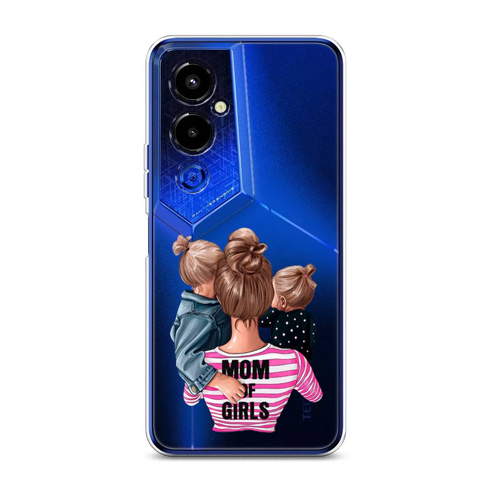 

Чехол Awog на Tecno Pova 4 pro / Техно Пова 4 Про "Mom of Girls", Синий;розовый;черный