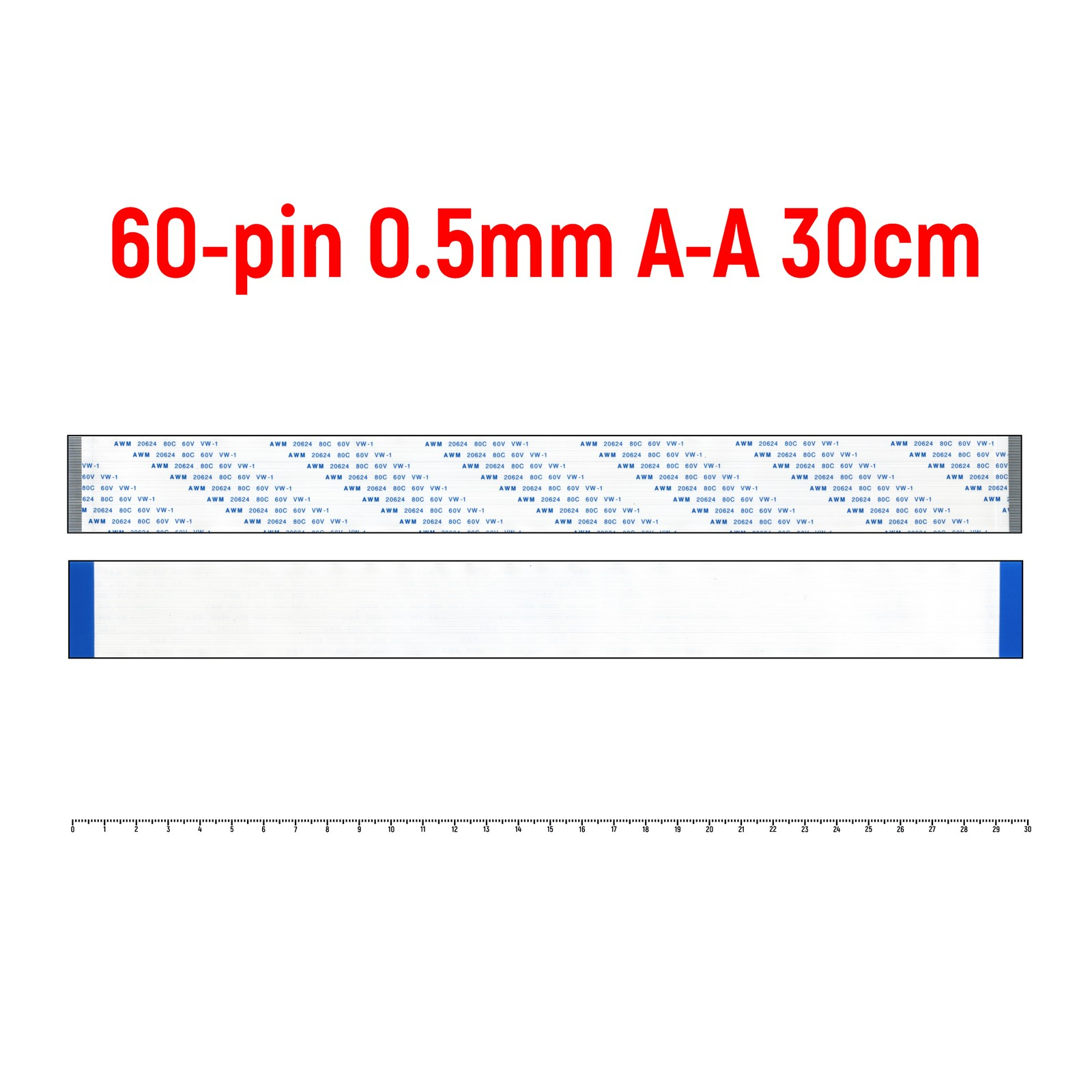 Шлейф FFC 60-pin Шаг 0.5mm Длина 30cm