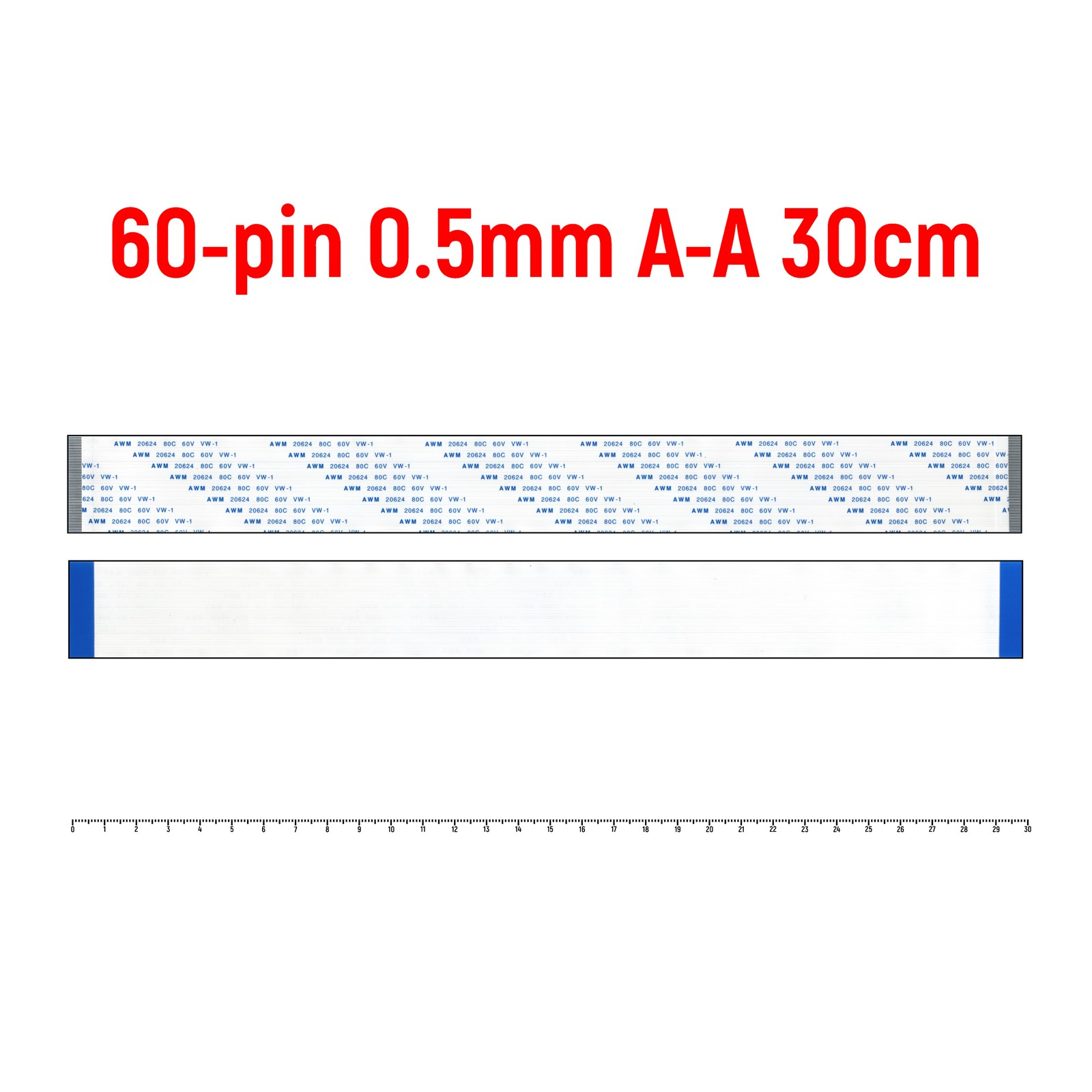 Шлейф FFC 60-pin Шаг 05mm Длина 30cm 476₽