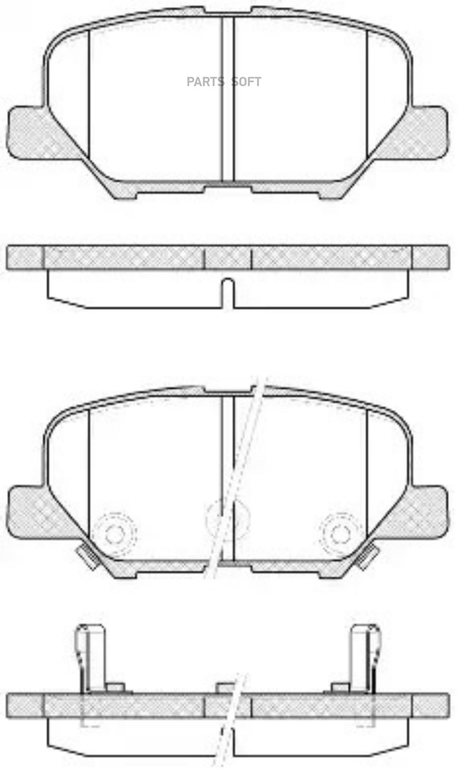 

Колодки дисковые ие Mazda 6 Mitsubishi Outlander 2.0/2.4i 12 1шт REMSA 153602 1536 02