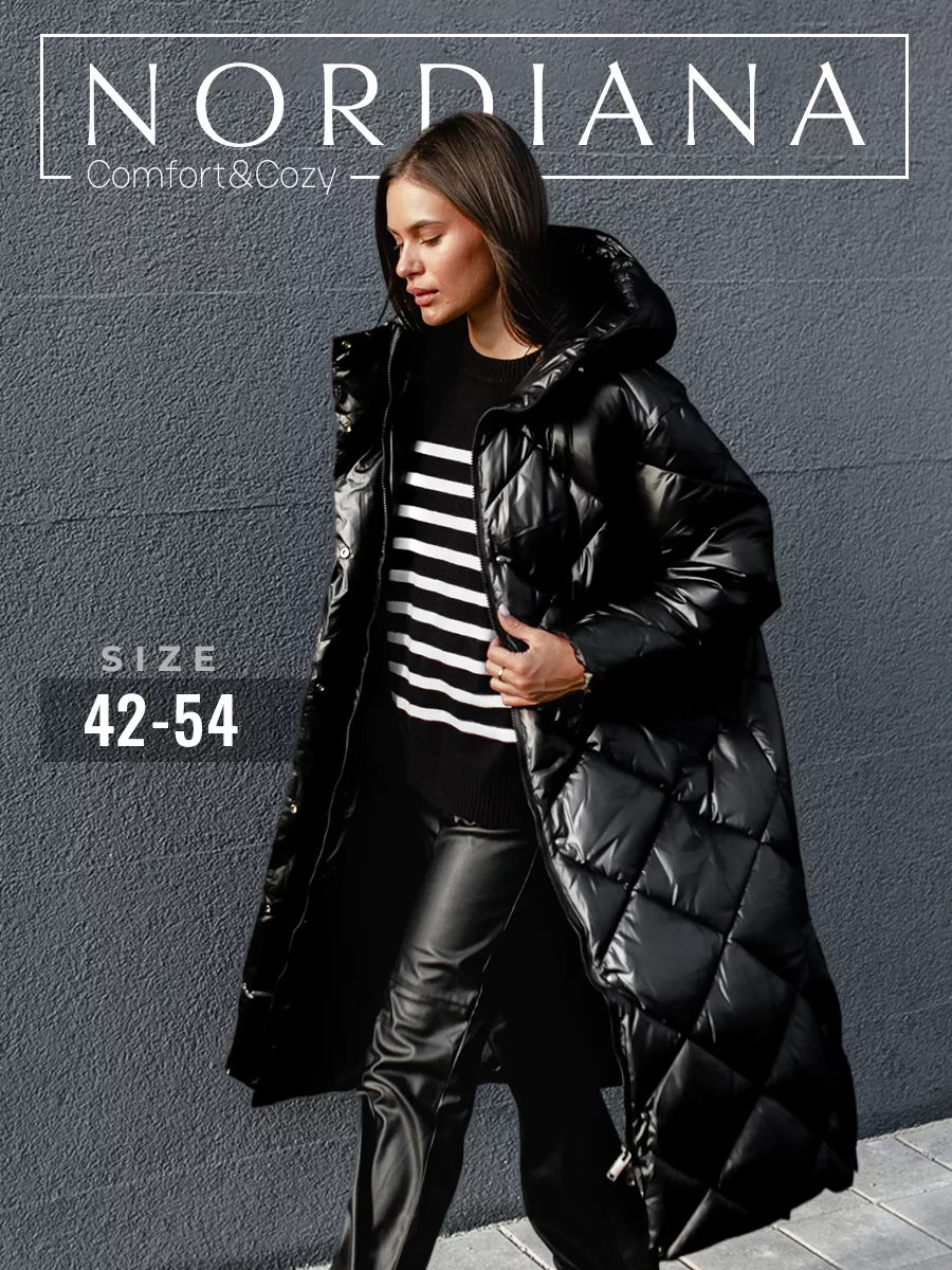 

Пальто женское Nordiana VEF-3598-BK черное XXL, Черный, VEF-3598-BK