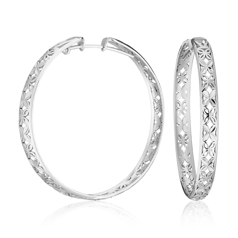 

Серьги конго из серебра ЮВЕЛИР КАРАТ 2024601/9, 2024601/9