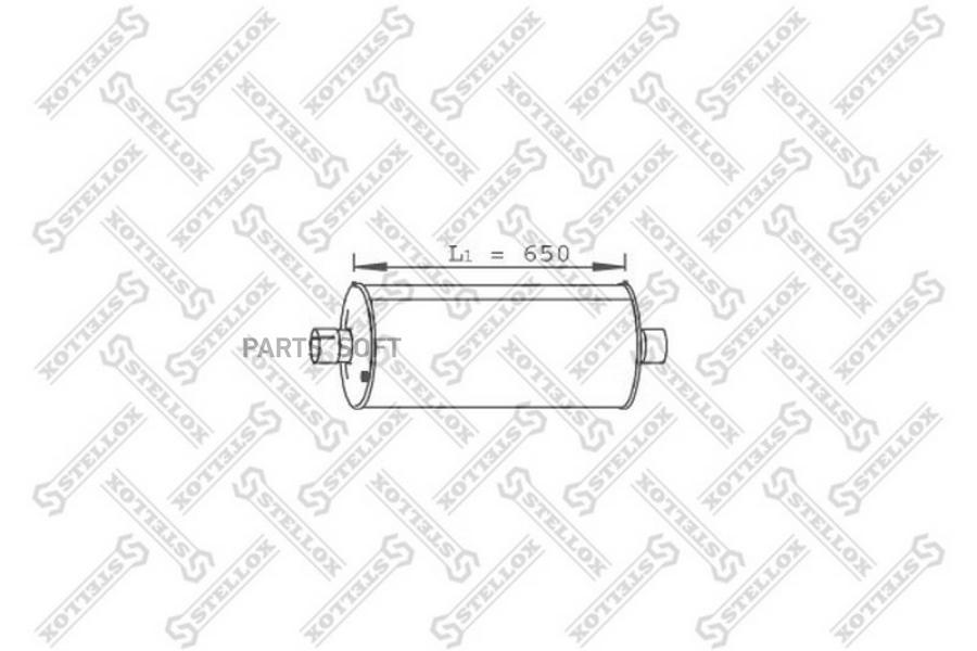 

STELLOX 8203077SX 82-03077-SX резонаторбочка глушителя кругл. 650 Iveco EuroCargo 1шт