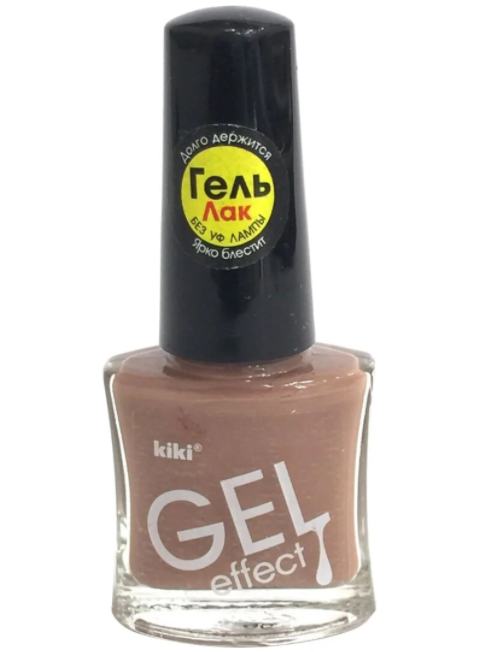 Лак для ногтей с гелевым эффектом Kiki Gel Effect 028 какао ошейник для собак дарэлл стандарт кожаный простой 1 слой рыжий 16 мм 32 40 см