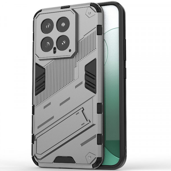 

Противоударный чехол Megatron для Xiaomi Mi 14 с защитой камеры, серый, Megatron