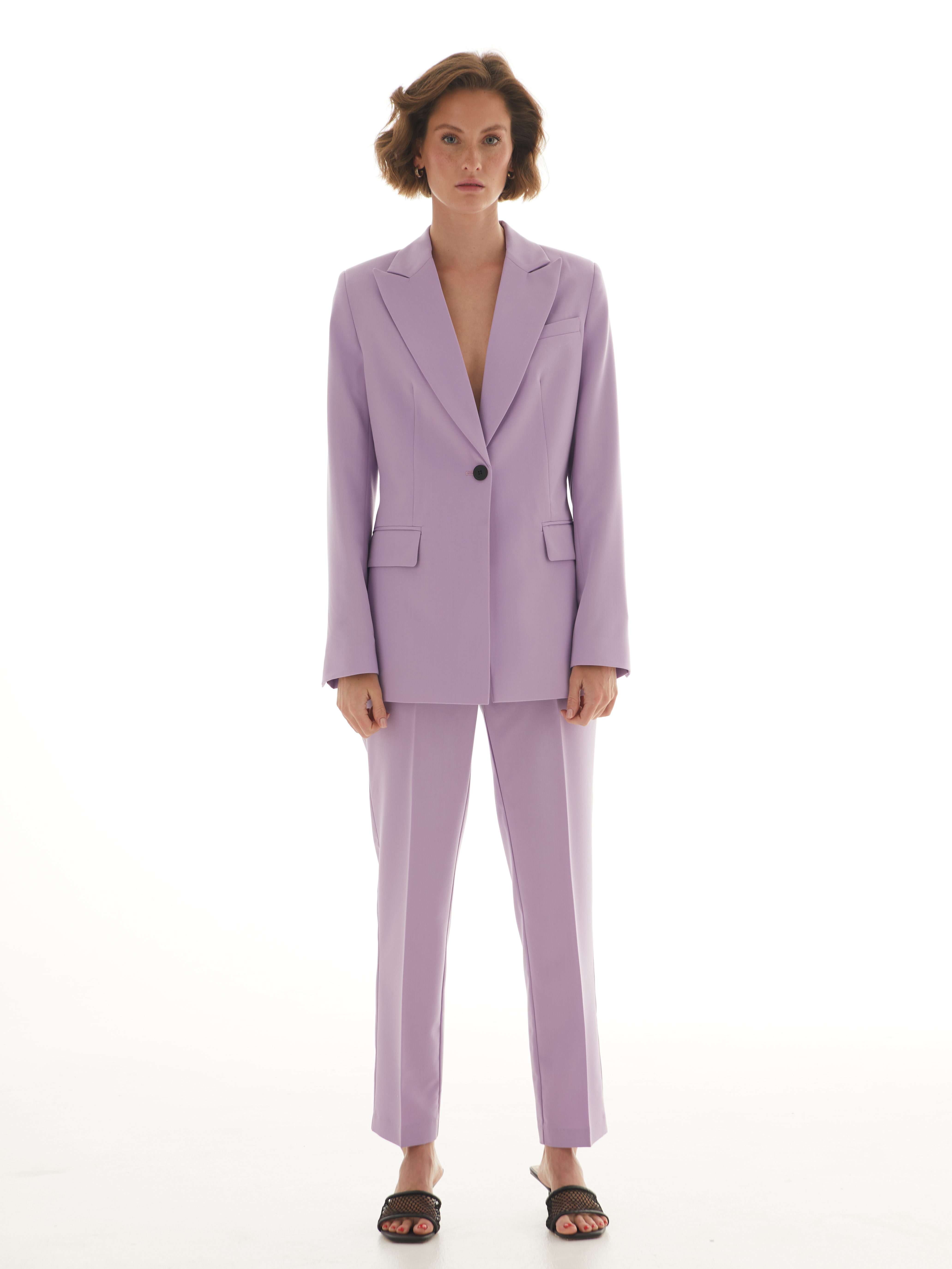 Брюки женские LeNeS brand 10-849 фиолетовые 44 RU