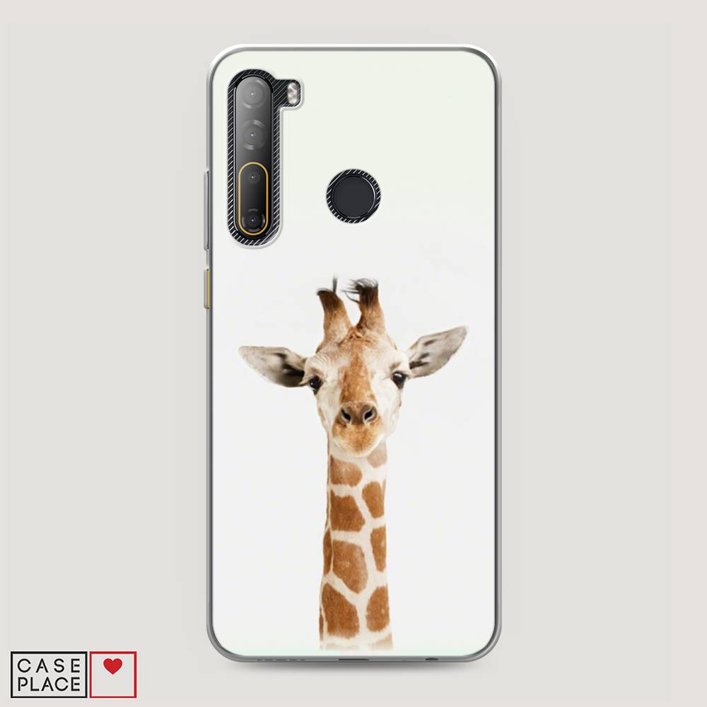 

Чехол на HTC Desire 20 Pro "Любопытный жираф", Бежевый;коричневый, 102750-1