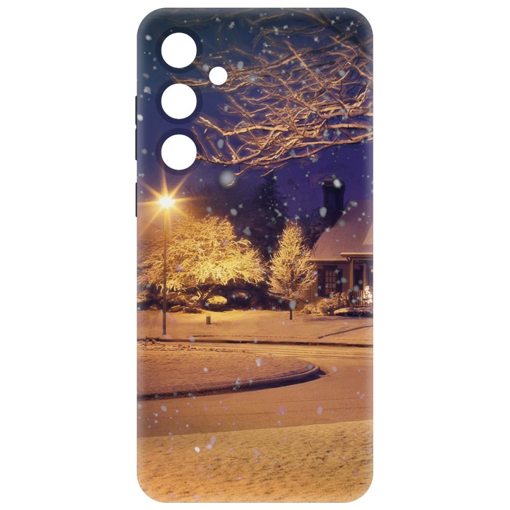 

Чехол-накладка Krutoff Soft Case Зимняя сказка для Samsung Galaxy A55 5G (A556) черный