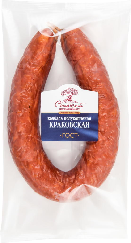 

Колбаса Сочинский мясокомбинат Краковская полукопченая ГОСТ