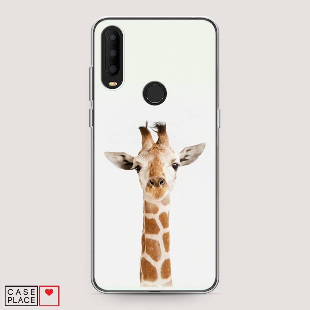 

Чехол на Alcatel 3X 5048Y (2019) "Любопытный жираф", Бежевый;коричневый, 170750-1