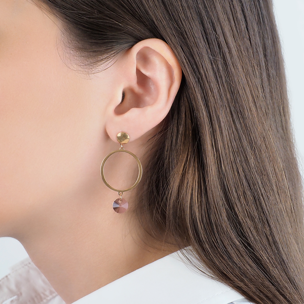 

Серьги подвески из серебра ЮВЕЛИР КАРАТ 2129424/96П, swarovski, 2129424/96П