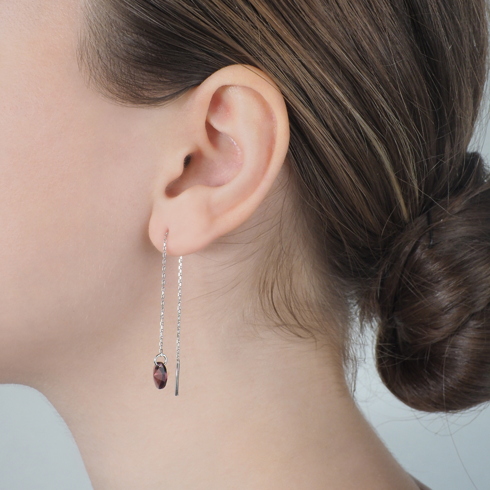 

Серьги продевки из серебра ЮВЕЛИР КАРАТ 2129465/94, swarovski, 2129465/94