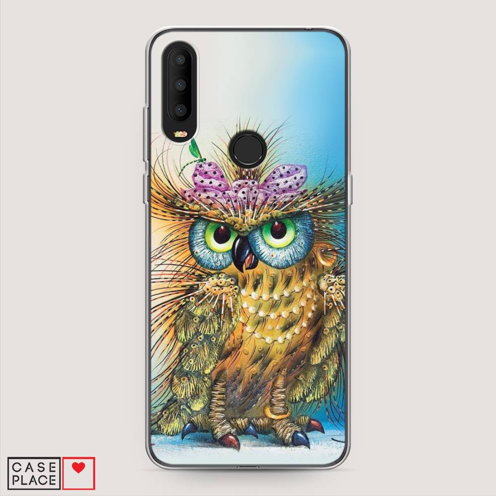 

Чехол на Alcatel 3X 5048Y (2019) "Модная сова", Коричневый;голубой, 170750-1