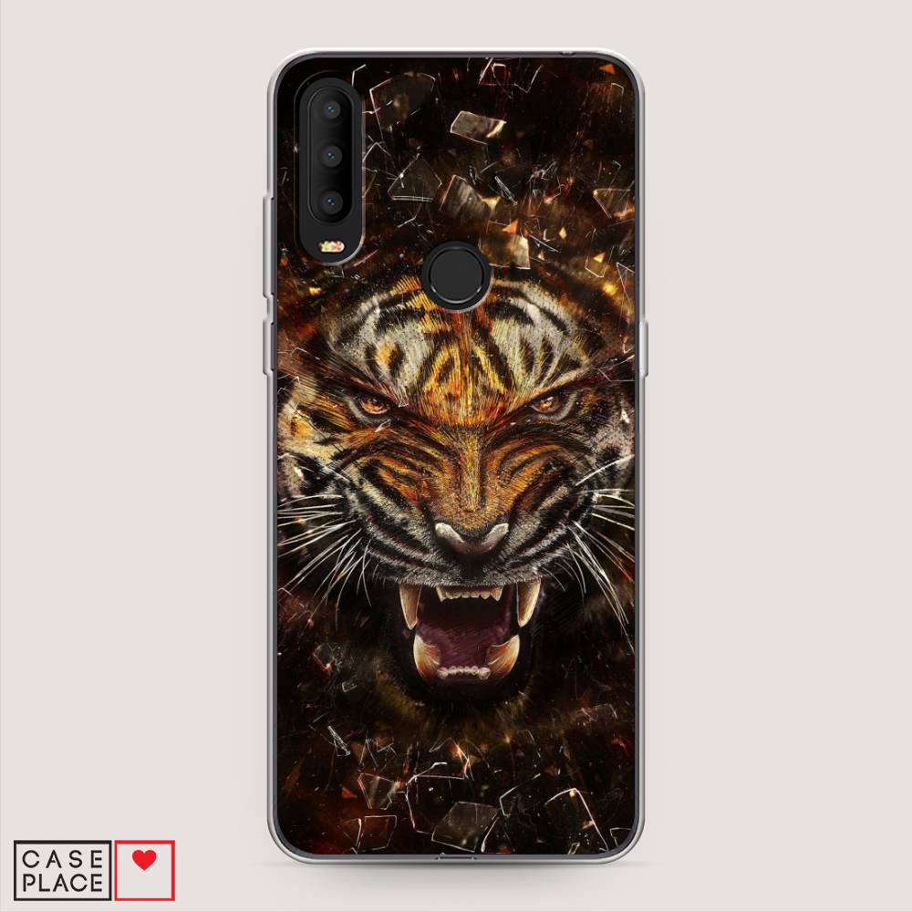 

Чехол на Alcatel 3X 5048Y (2019) "Тигр осколки", Оранжевый;серый;черный, 170750-1