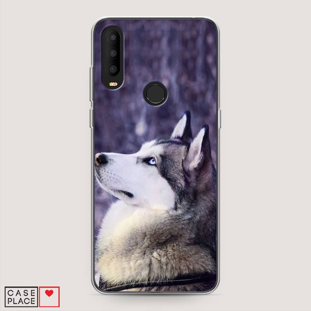 

Чехол на Alcatel 3X 5048Y (2019) "Хаски 1", Фиолетовый;белый, 170750-1